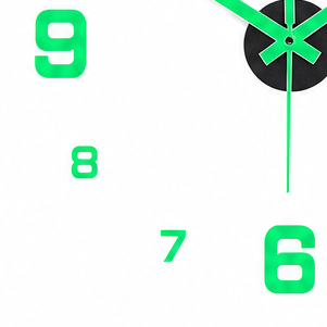 Halovana – Glow-in-the-Dark DIY Wall Clock, Frameless 3D Modern Home Decor