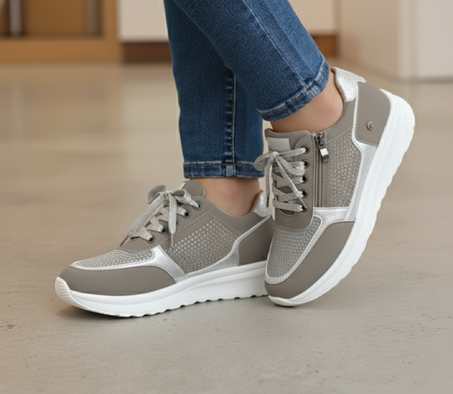 Ashley | Womens Lace Up Platform Sneakers