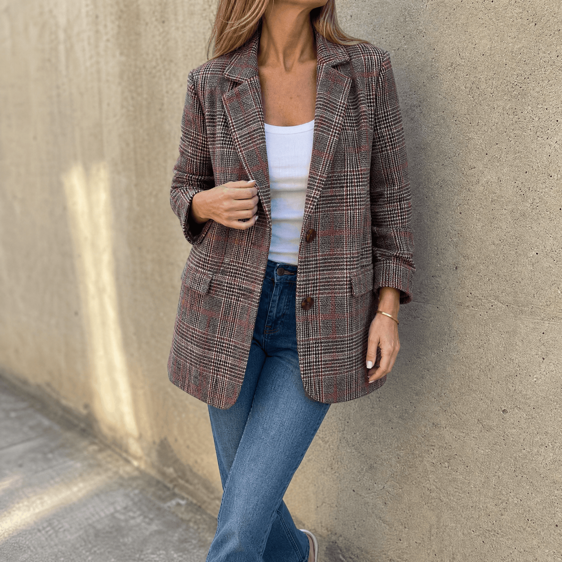 Hartlyn – Classic Glen Plaid Blazer