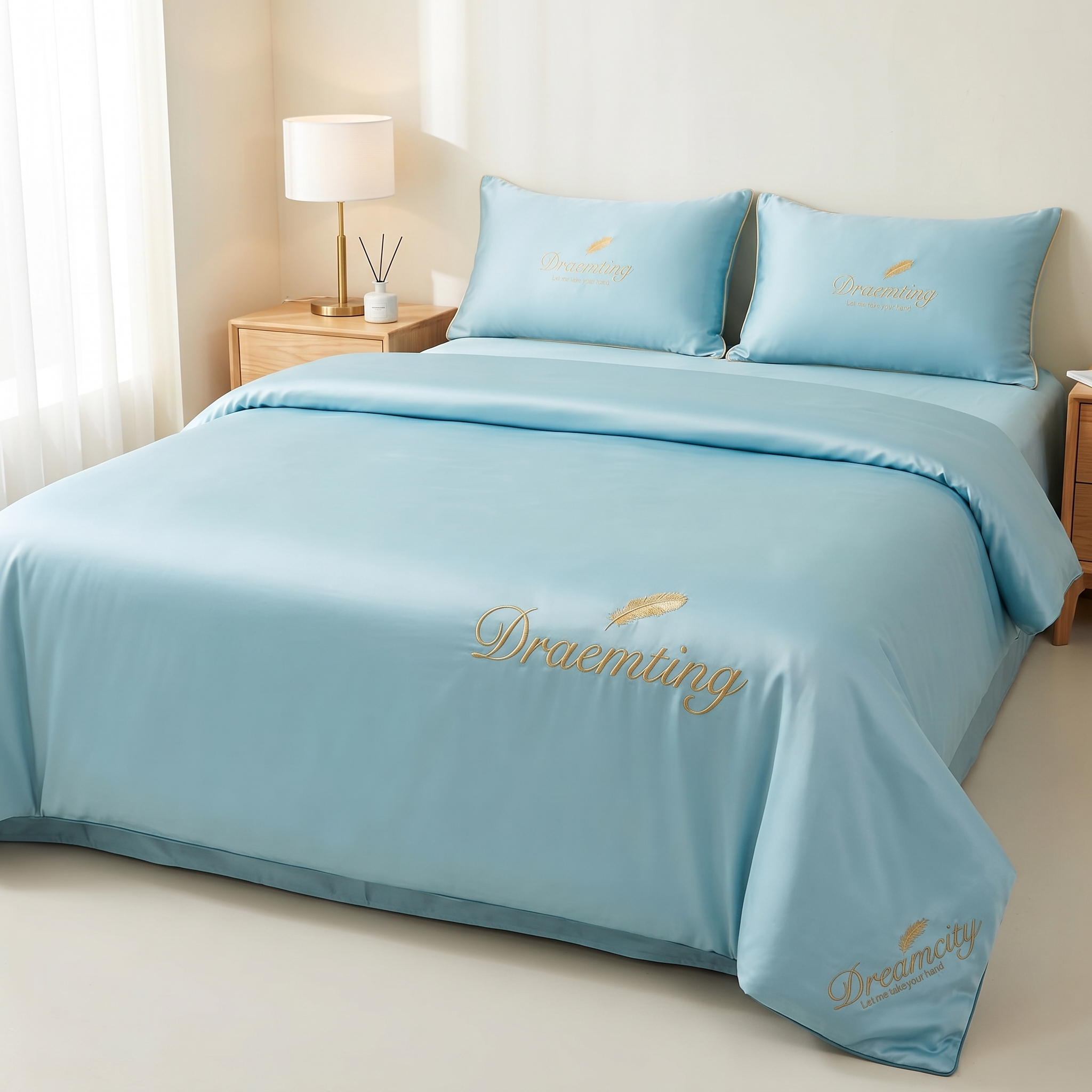 DreamCool – Cooling Ice-Silk 4-Piece Bedding Set