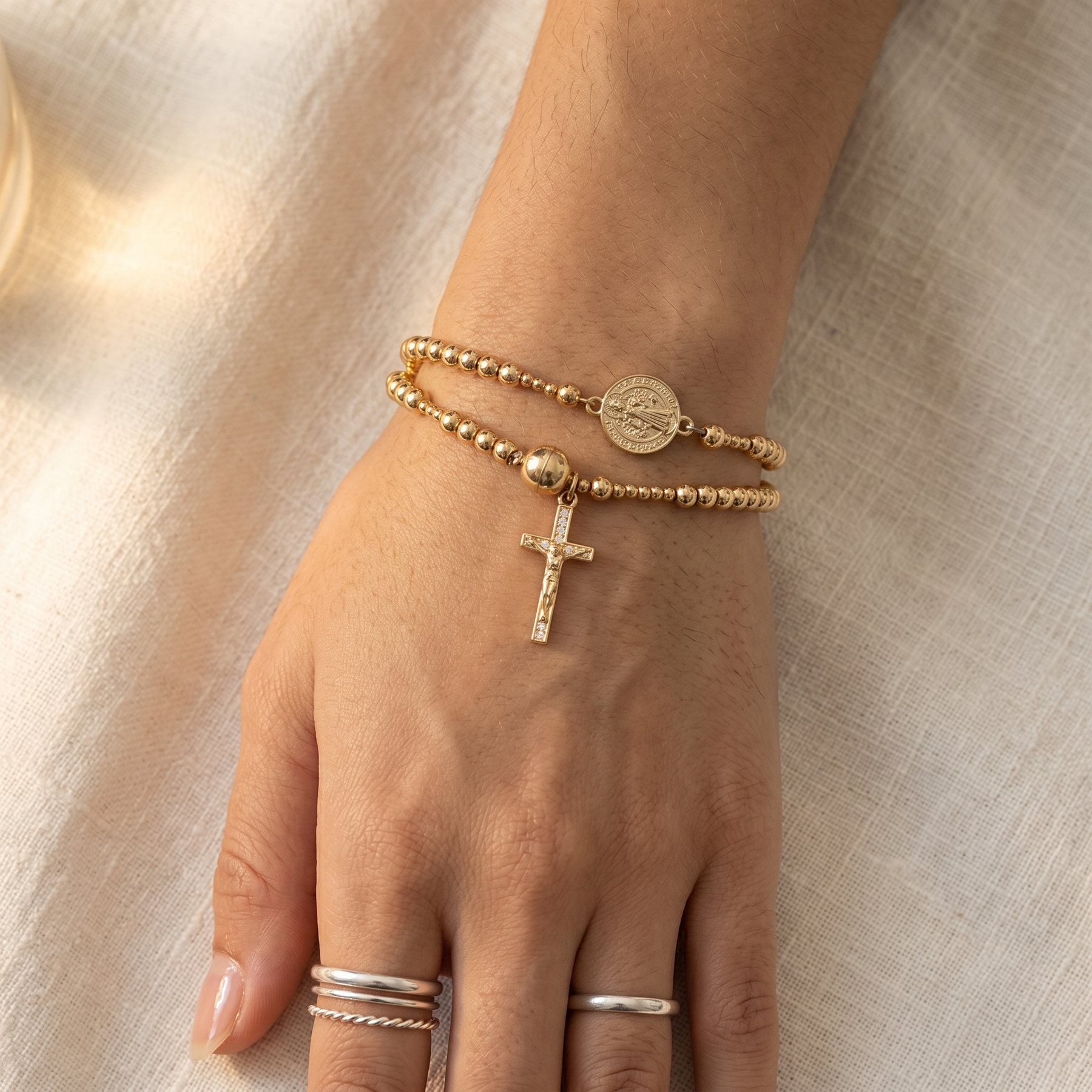 Belluna – Double Wrap Rosary Bracelet