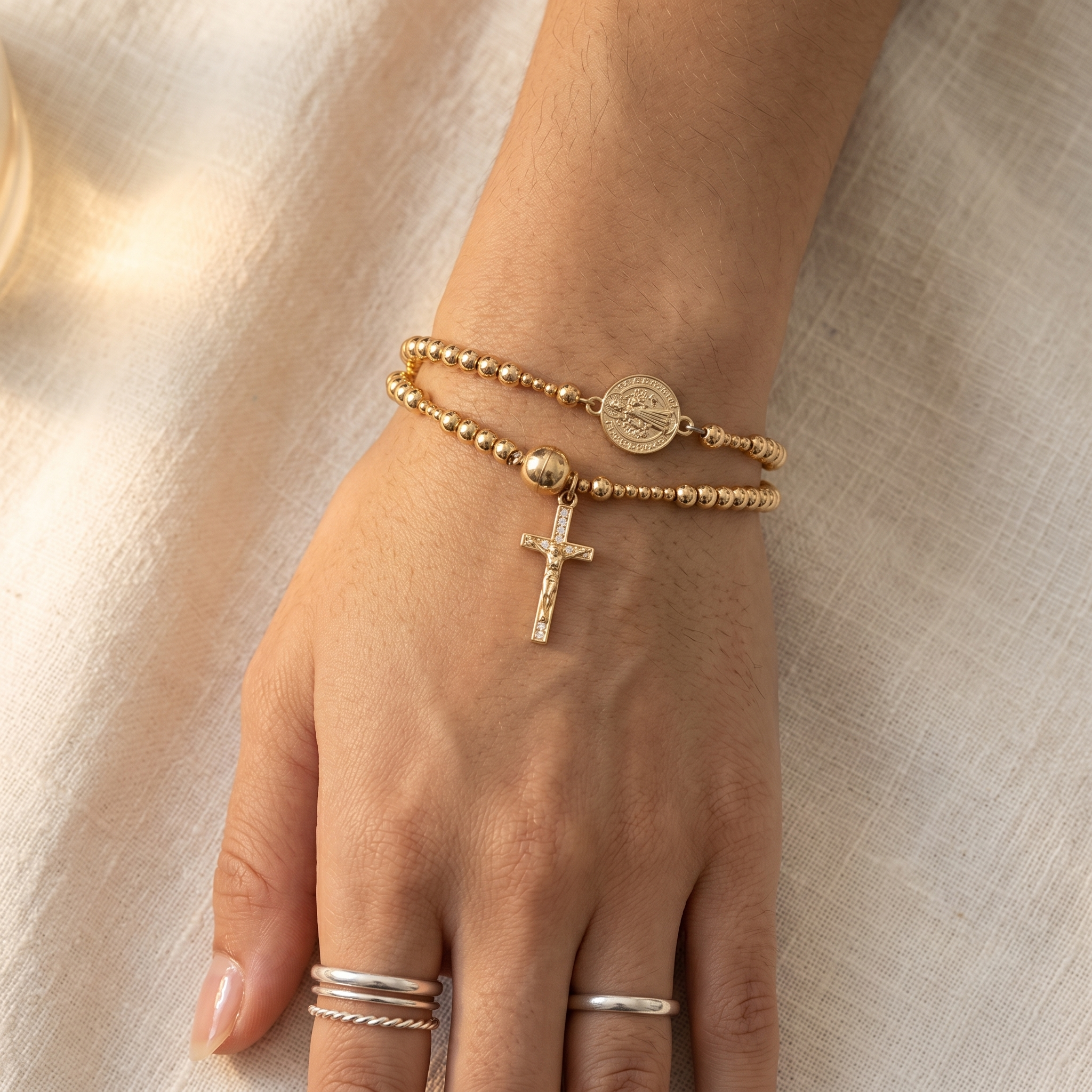 Belluna – Double Wrap Rosary Bracelet
