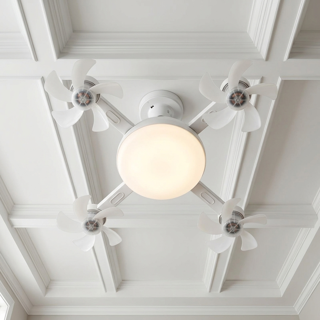 Aerolux – 4-Fan LED Ceiling Light for Hot Rooms