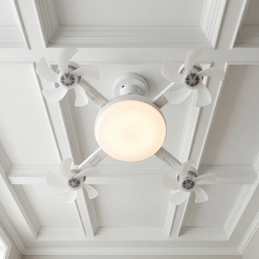Aerolux – 4-Fan LED Ceiling Light for Hot Rooms