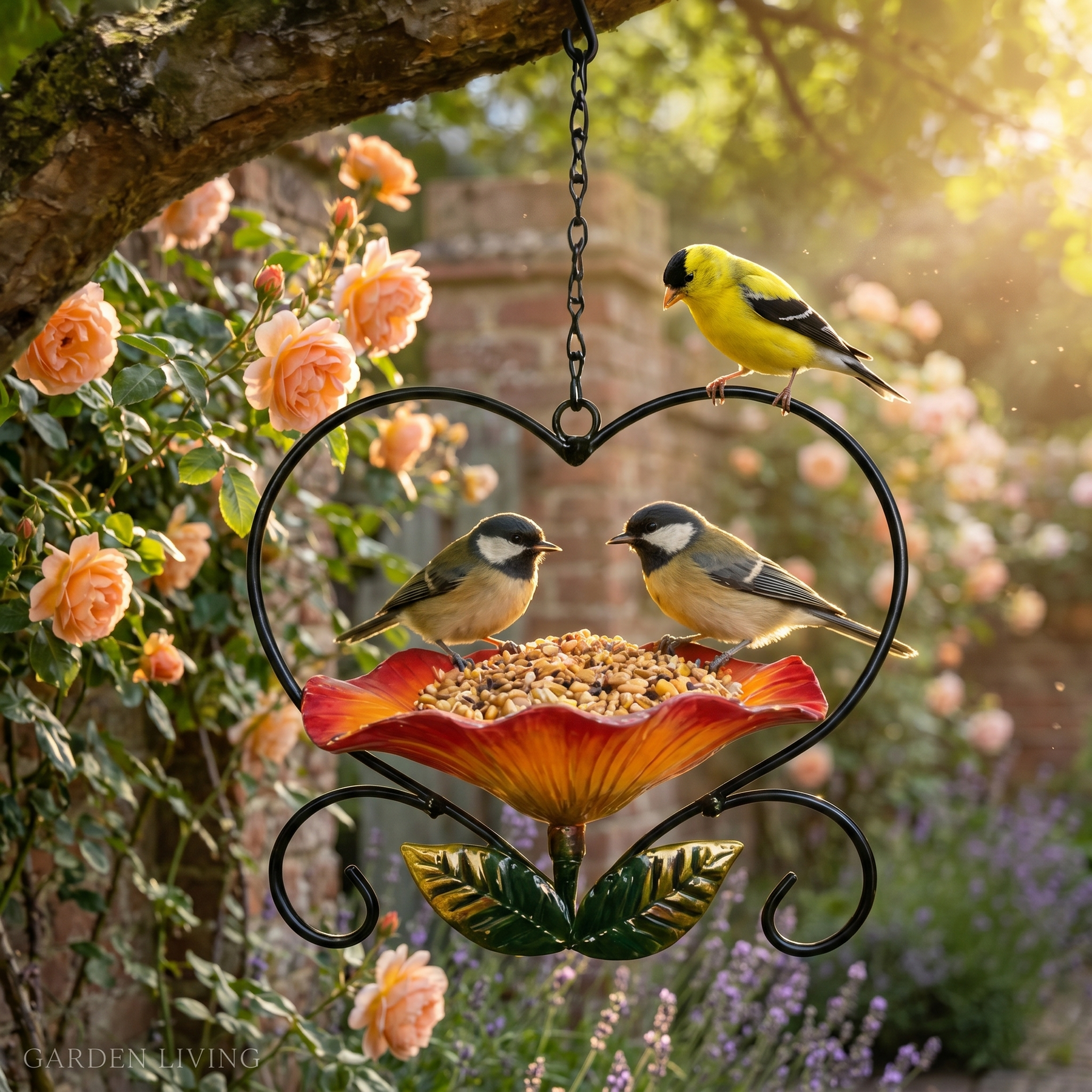 Bloomheart – Heart-Shaped Flower Bird Feeder