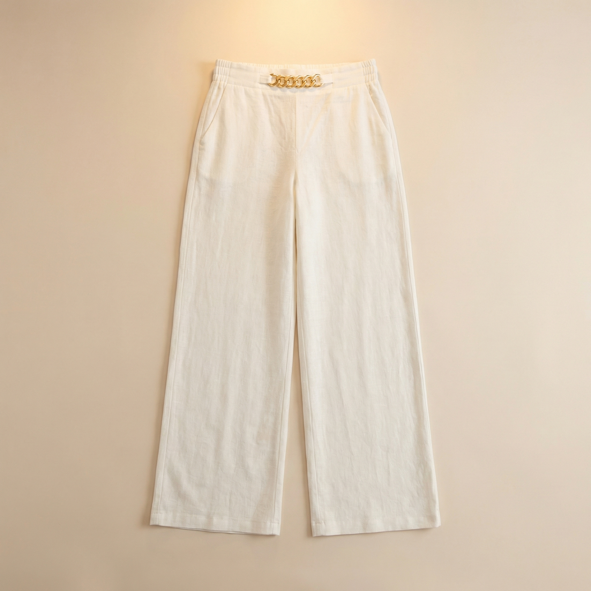 Florenza – Women’s Gold Accent Wide Leg Trousers