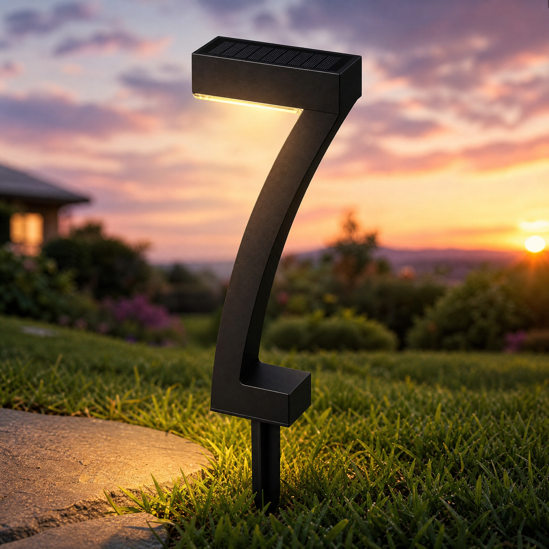 Lumenly – Sculptural Solar Pathway Lights (Set of 4)