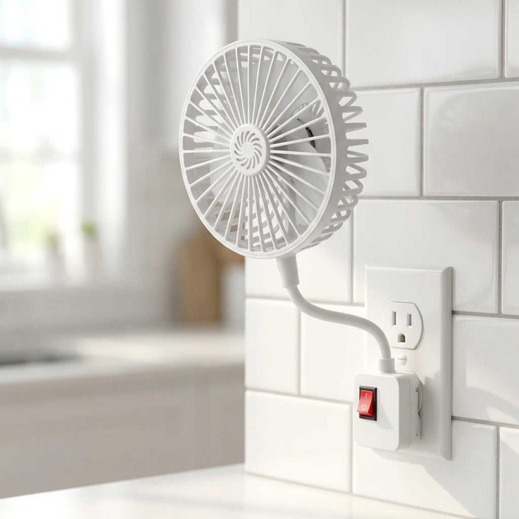 Breezely – Plug-In Mini Fan with Flexible Neck
