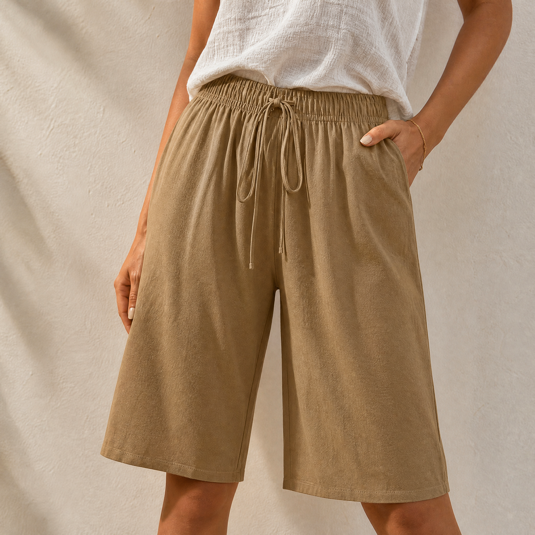 Lumera – Women's Wide-Leg Drawstring Shorts