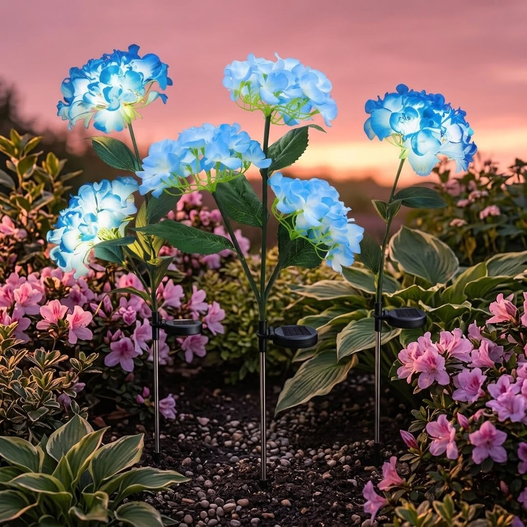 Lumelle – Solar Hydrangea Garden Lights (2-Pack)