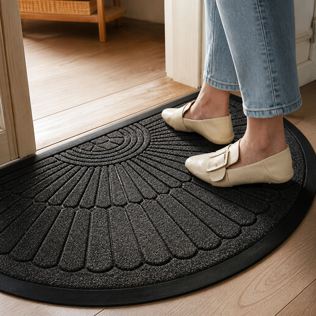 Curvella – Semi-Circular Non-Slip Entryway Door Mat
