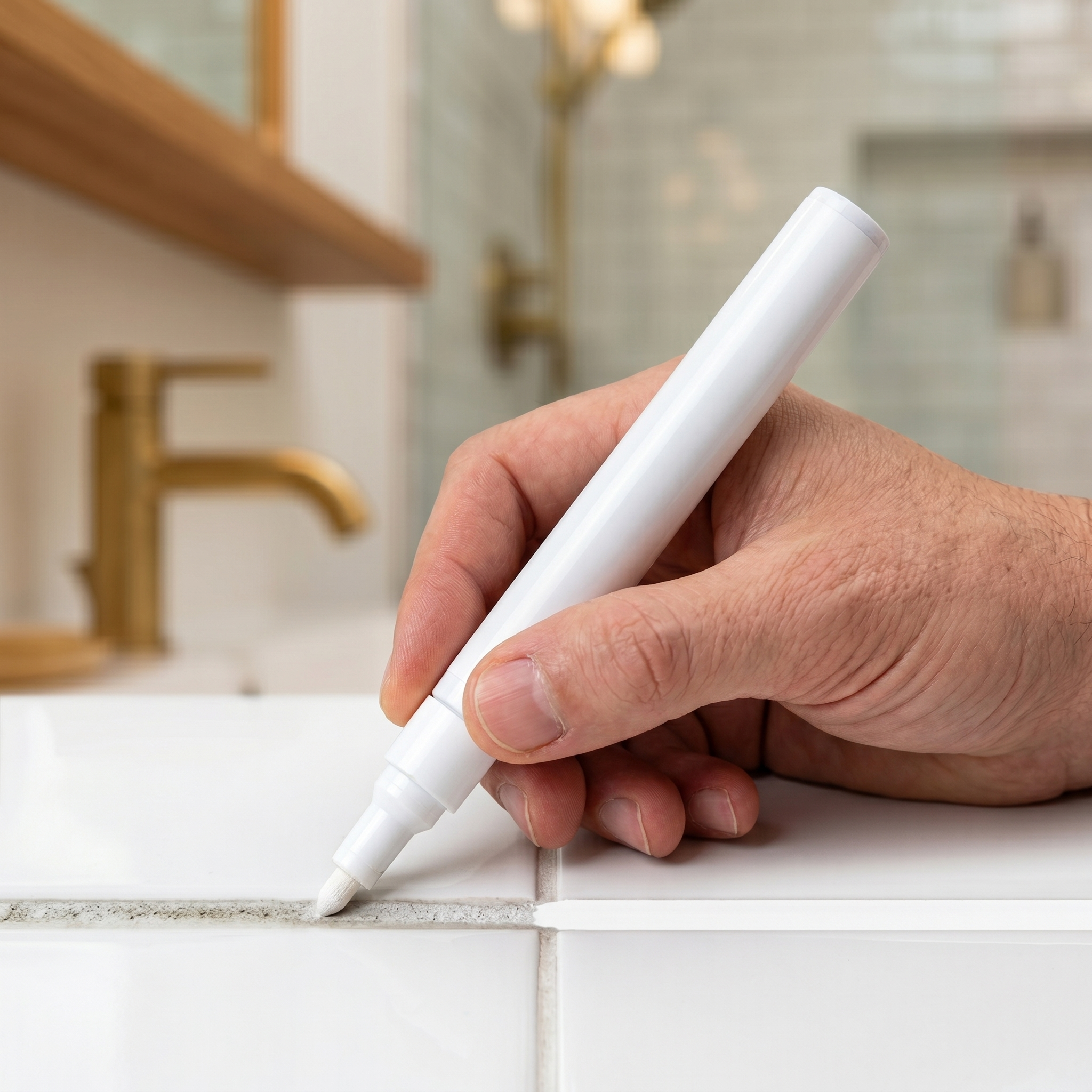 GroutGlo – Waterproof Grout Pen for Bright White Tile