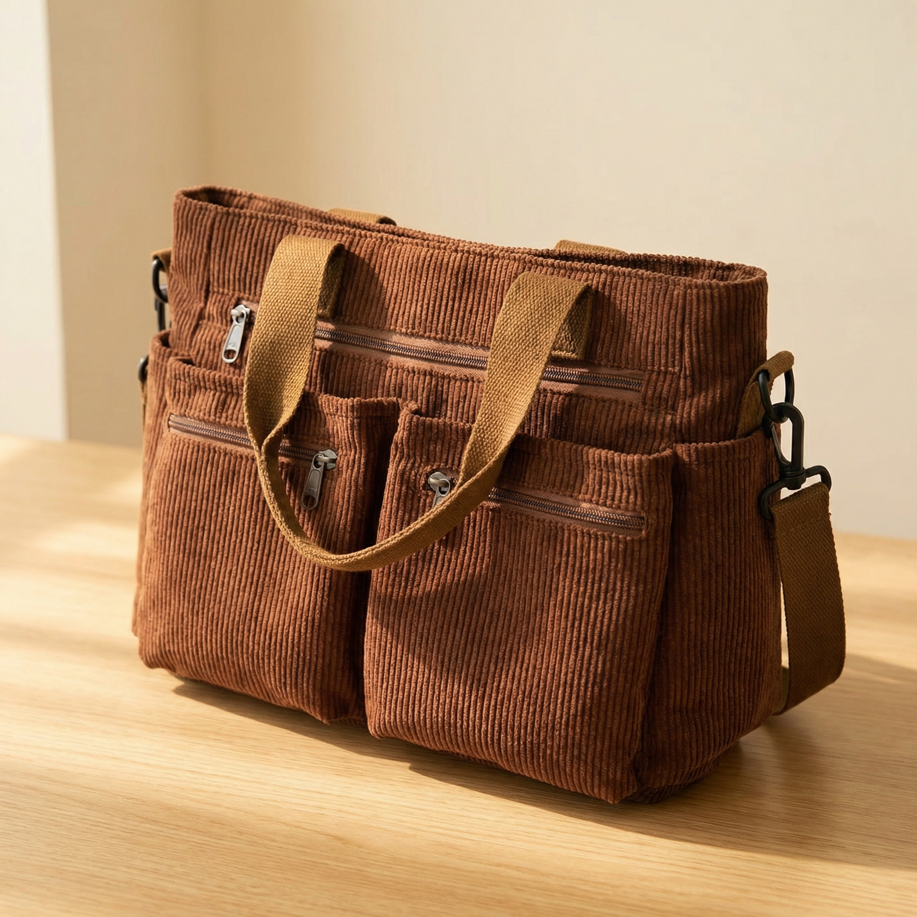 Cordova – Multi Pocket Corduroy Shoulder Bag