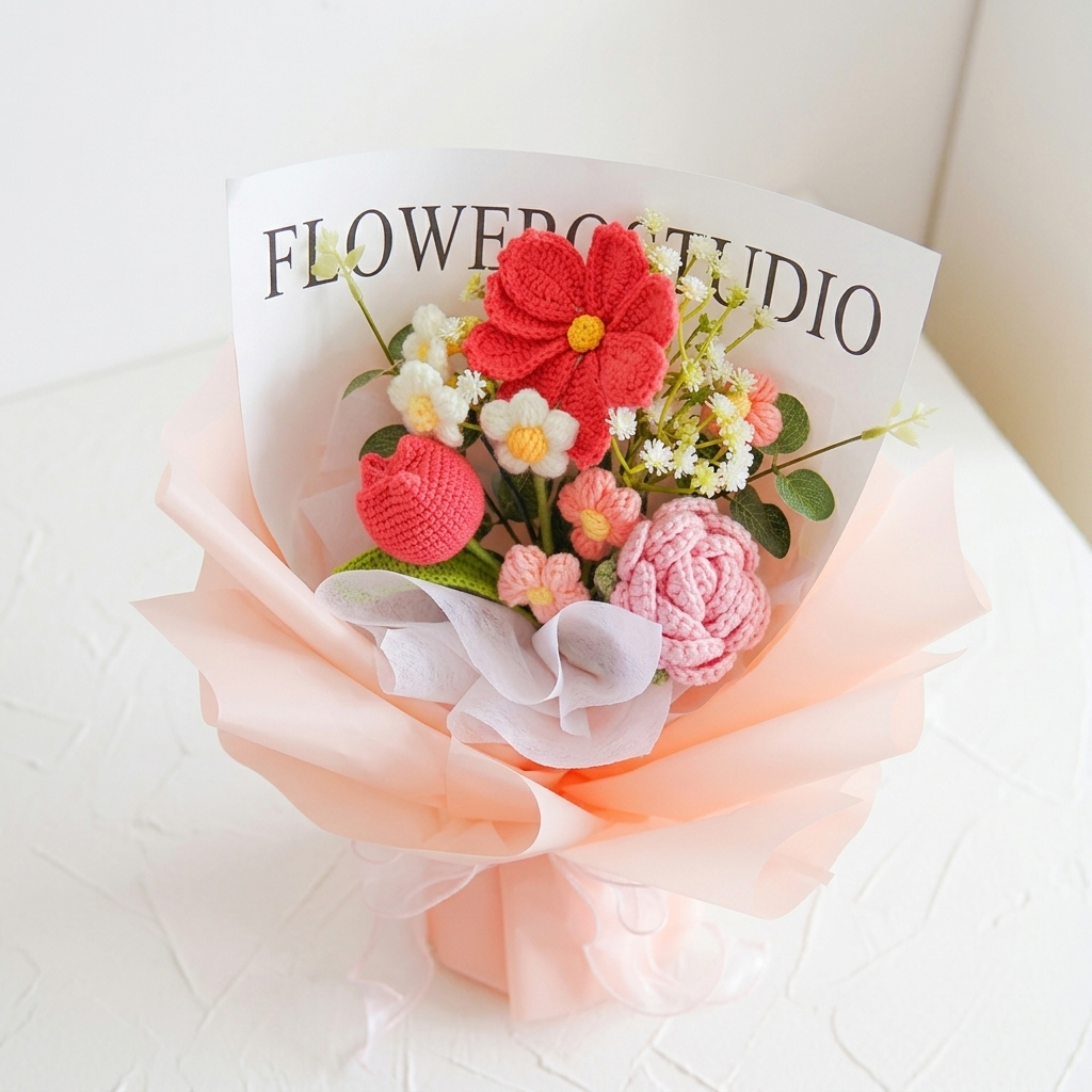 Bloomora – Handmade Crochet Flower Bouquet