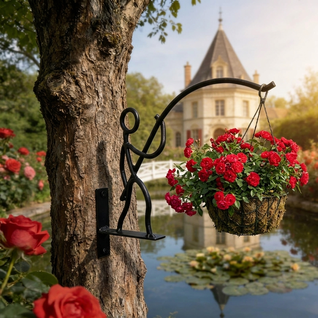 Ironley – Hand-Forged Iron Fisherman Garden Bracket