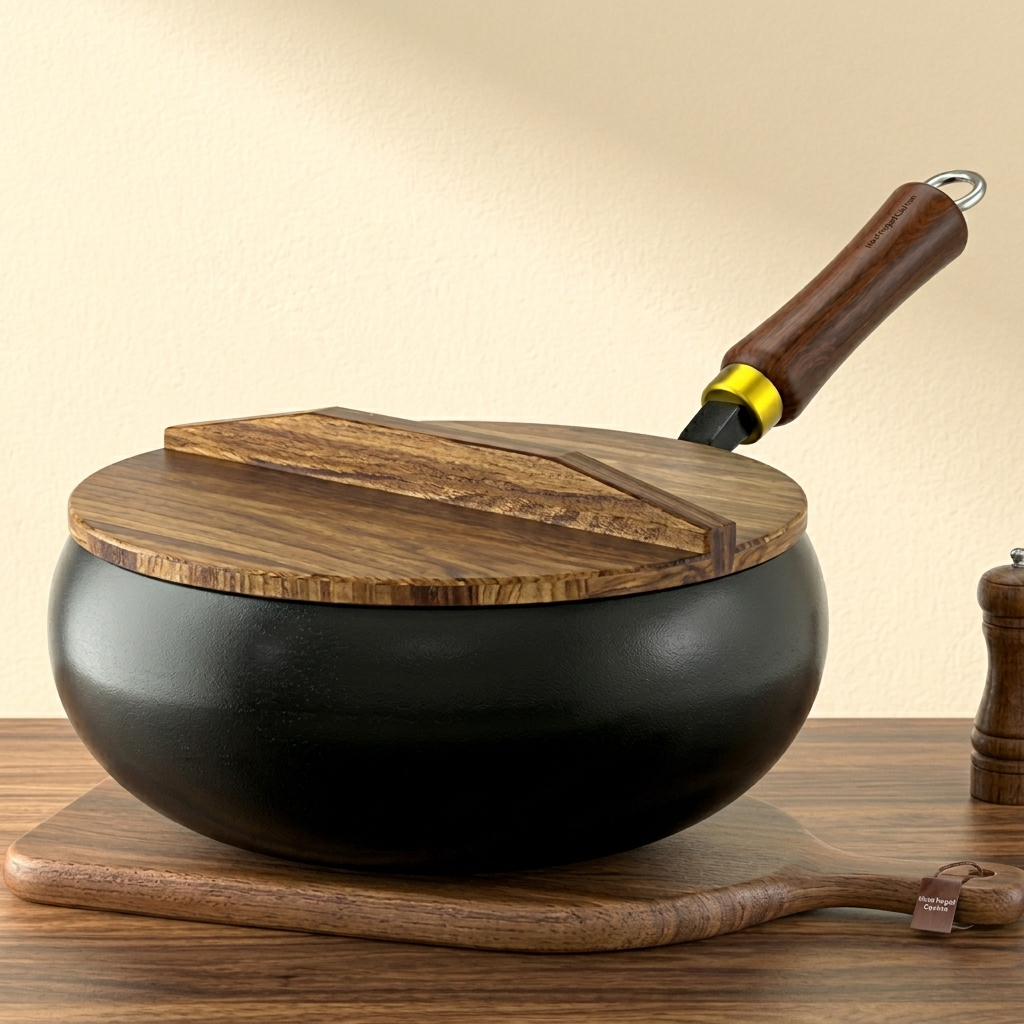 Forgehome – Deep Belly Cast Iron Wok with Lid