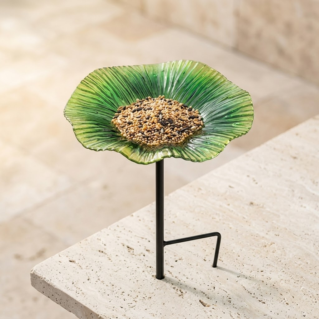 Floressa – Hand Painted Flower Bird Feeder Stake