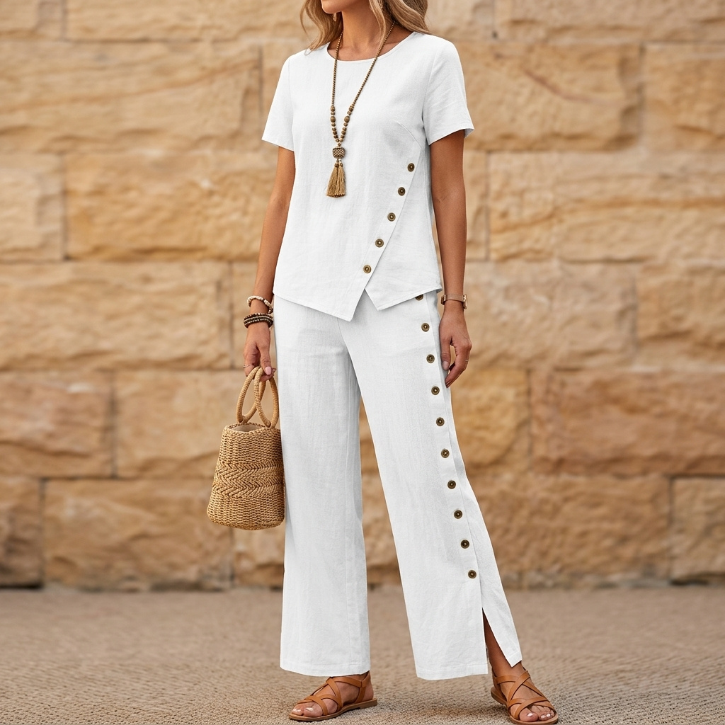 Elivara – Women's Asymmetric Two Piece Set
