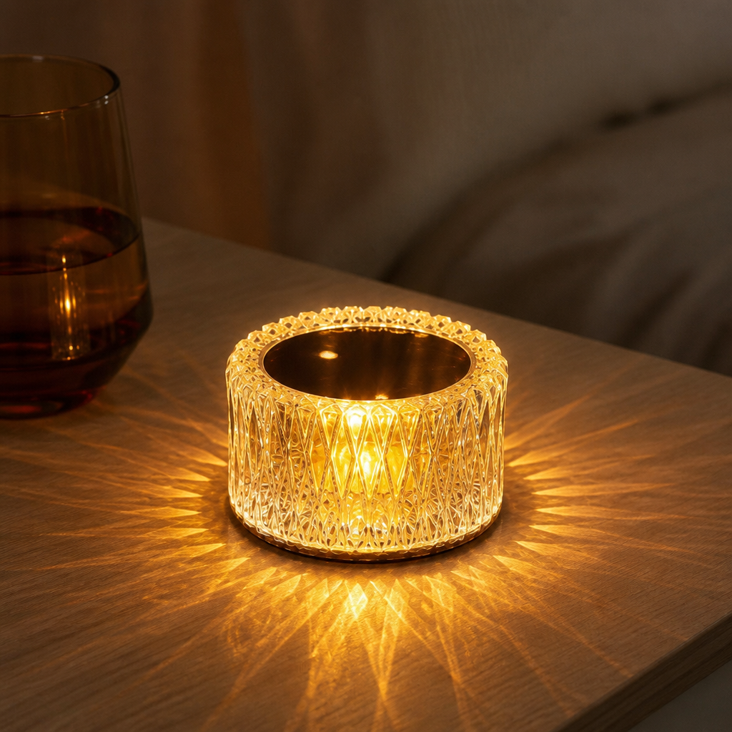 Facetta – Faceted Crystal Touch-Control Accent Lamp