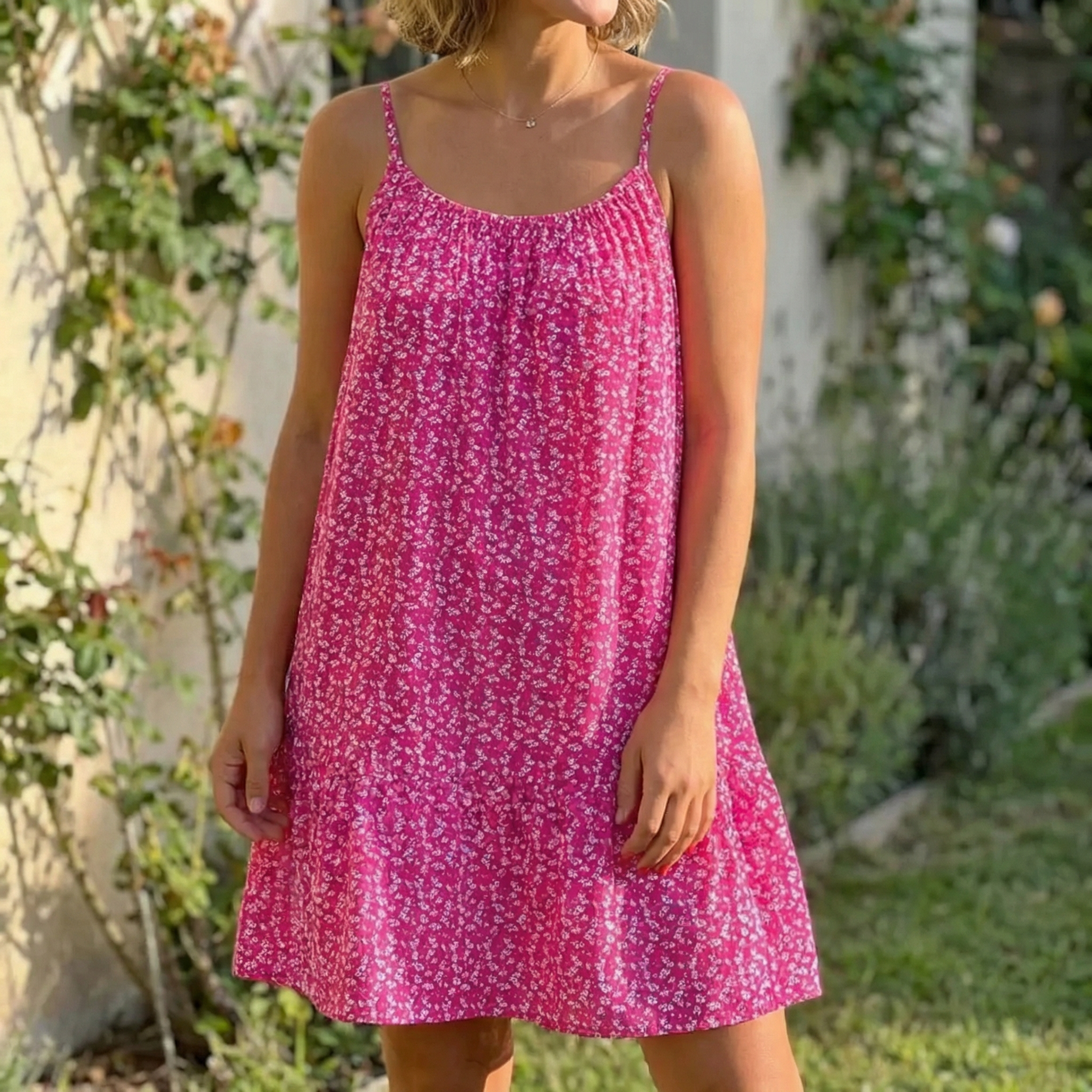 Floressa – Women’s Floral Slip Dress Lightweight A-Line