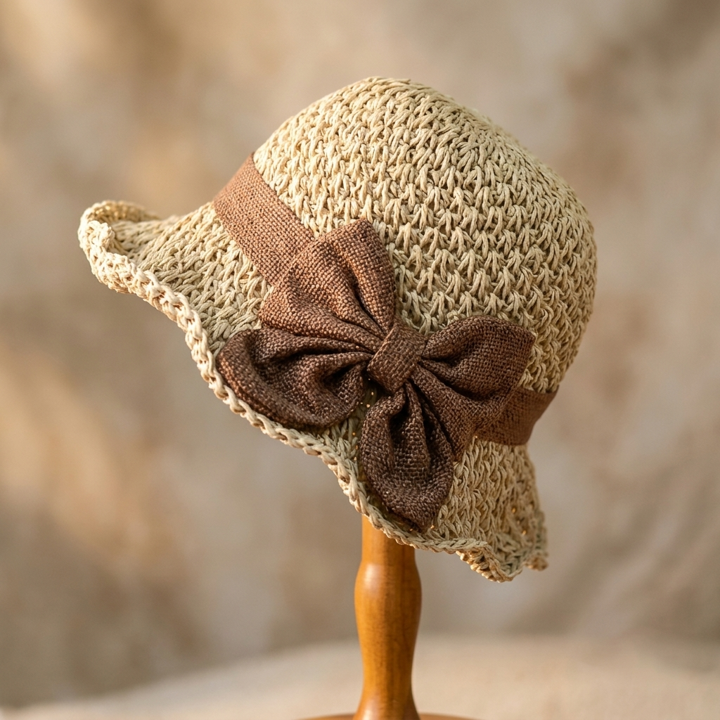 Bellabrim – Woven straw hat with bow detail