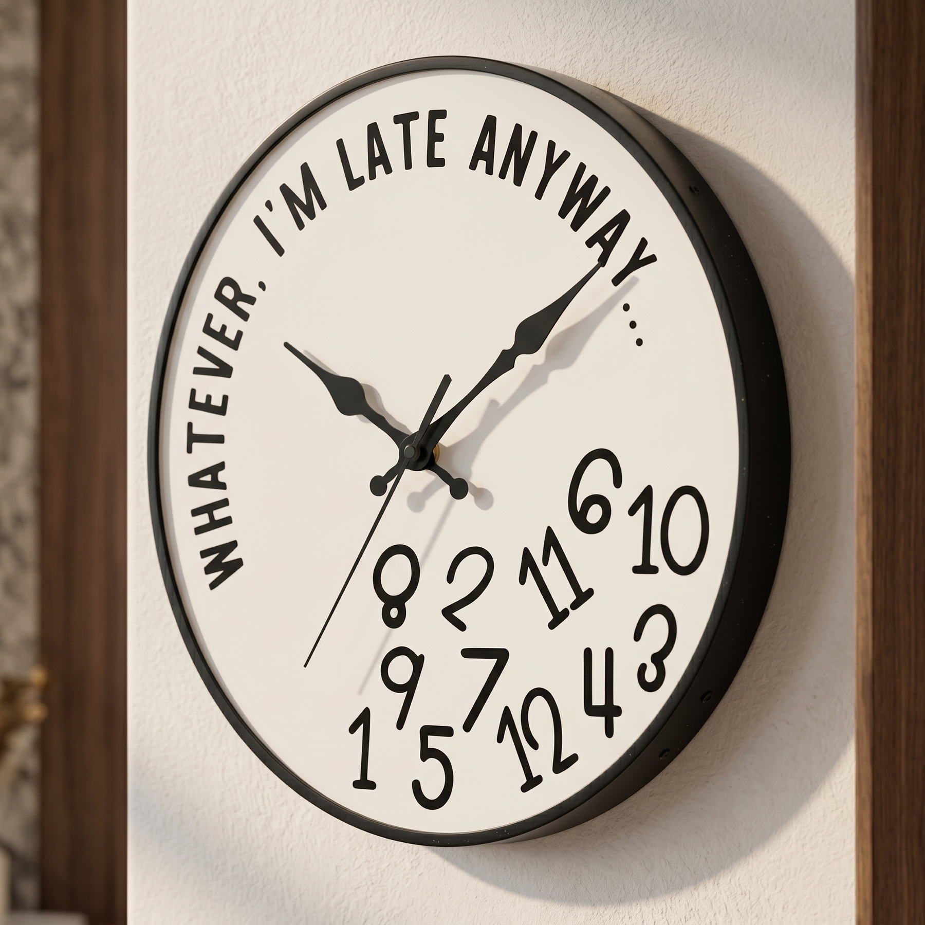 Lateley – Funny Silent Wall Clock with Messy Numbers