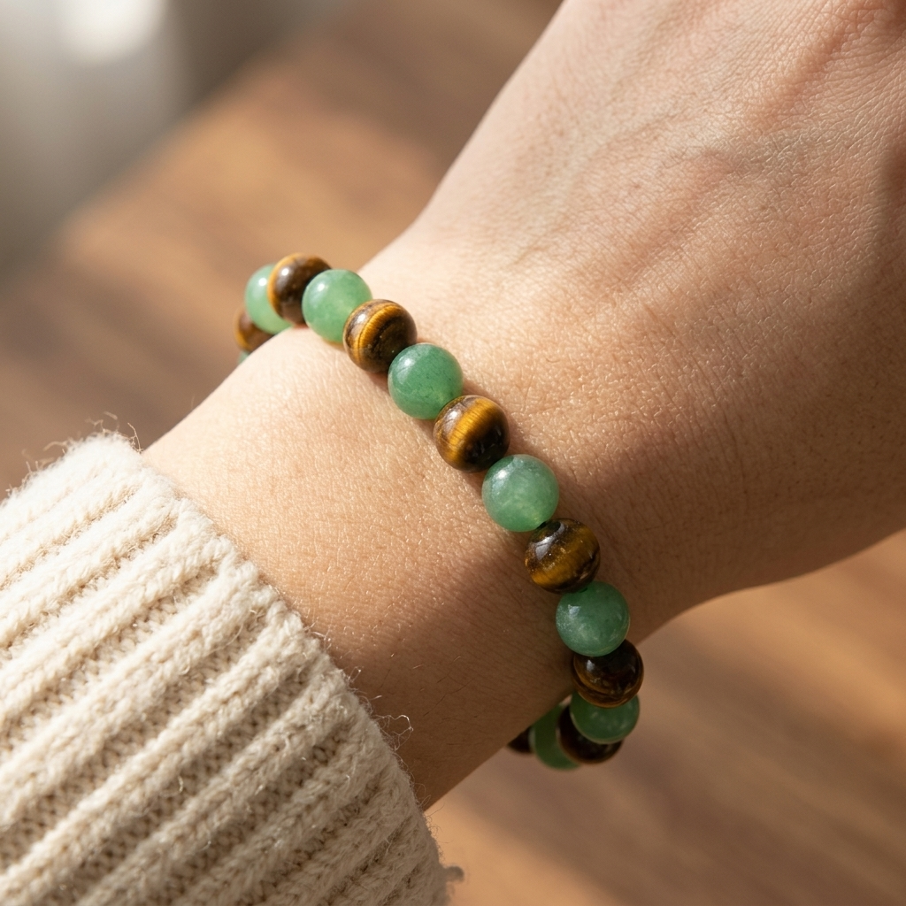 Lunavia – Green Aventurine and Tiger's Eye Wealth Bracelet