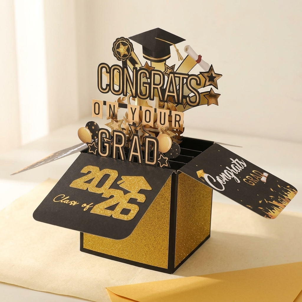 LumiCard – 3D Pop-Up Graduation Card for Class of 2026