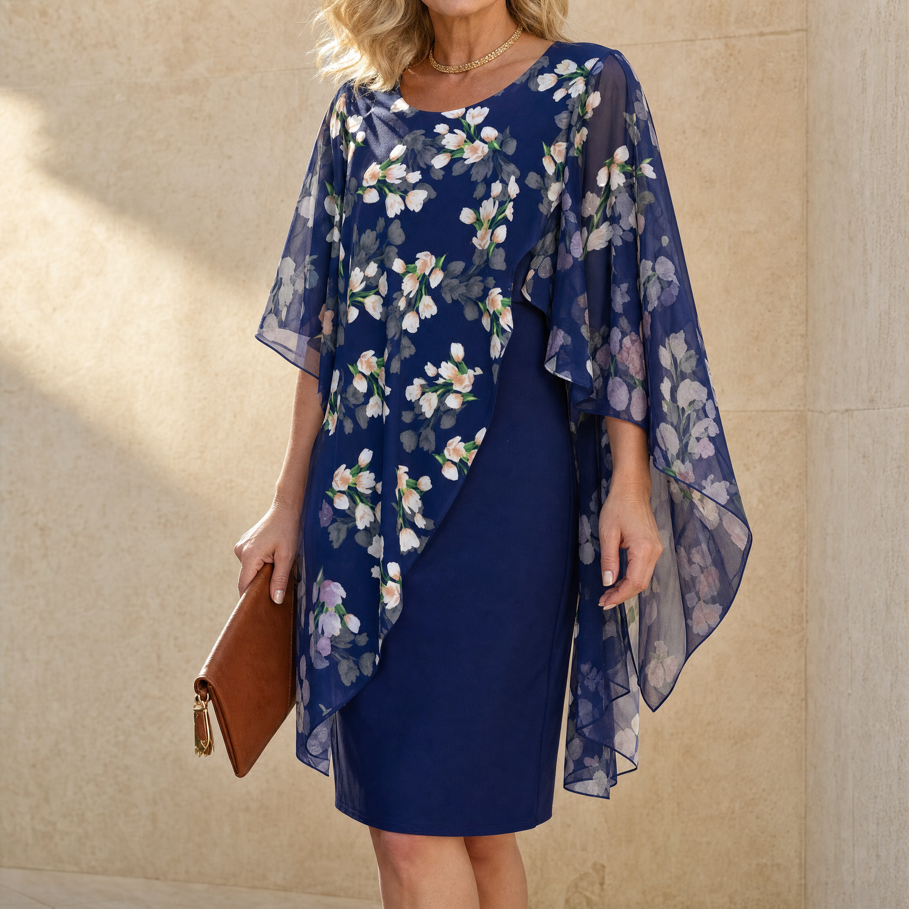 Florevia – Women's Elegant Overlay Sheath Dress