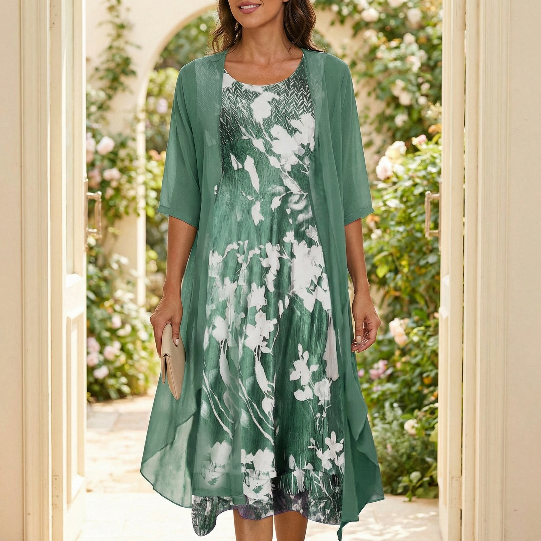 Floressa – Floral Two Piece Dress Set