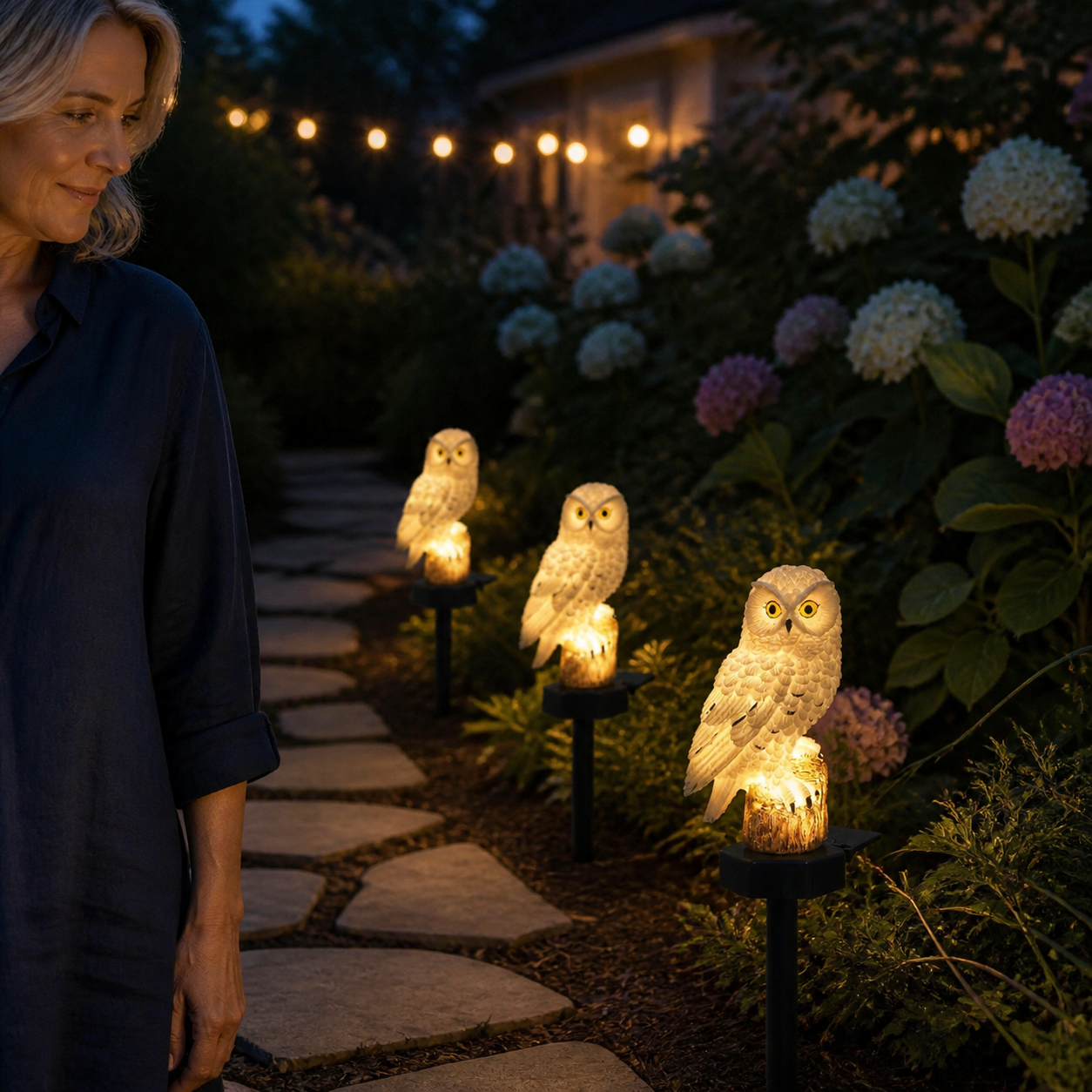 Lumora – Solar Owl Garden Light