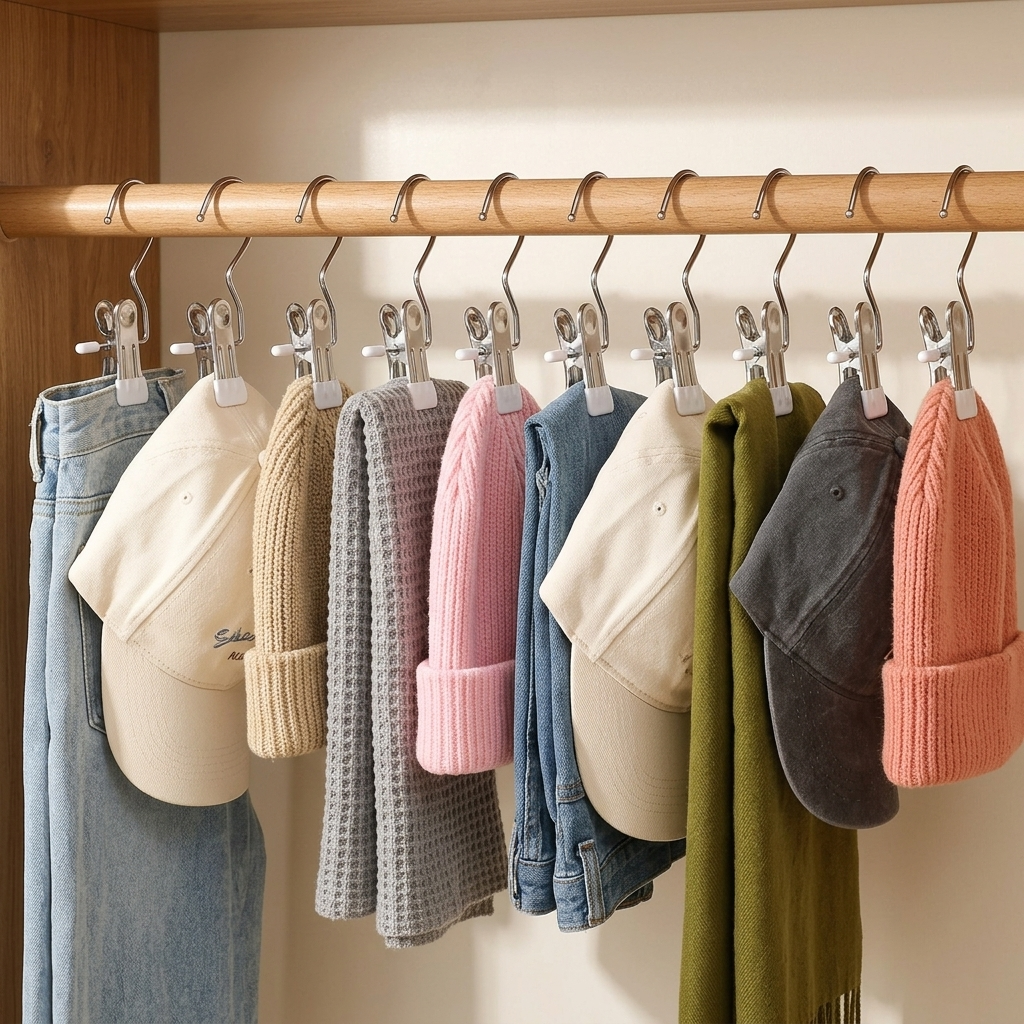 Clipvault – Stainless Steel Closet Clip Hooks (20 Pack)
