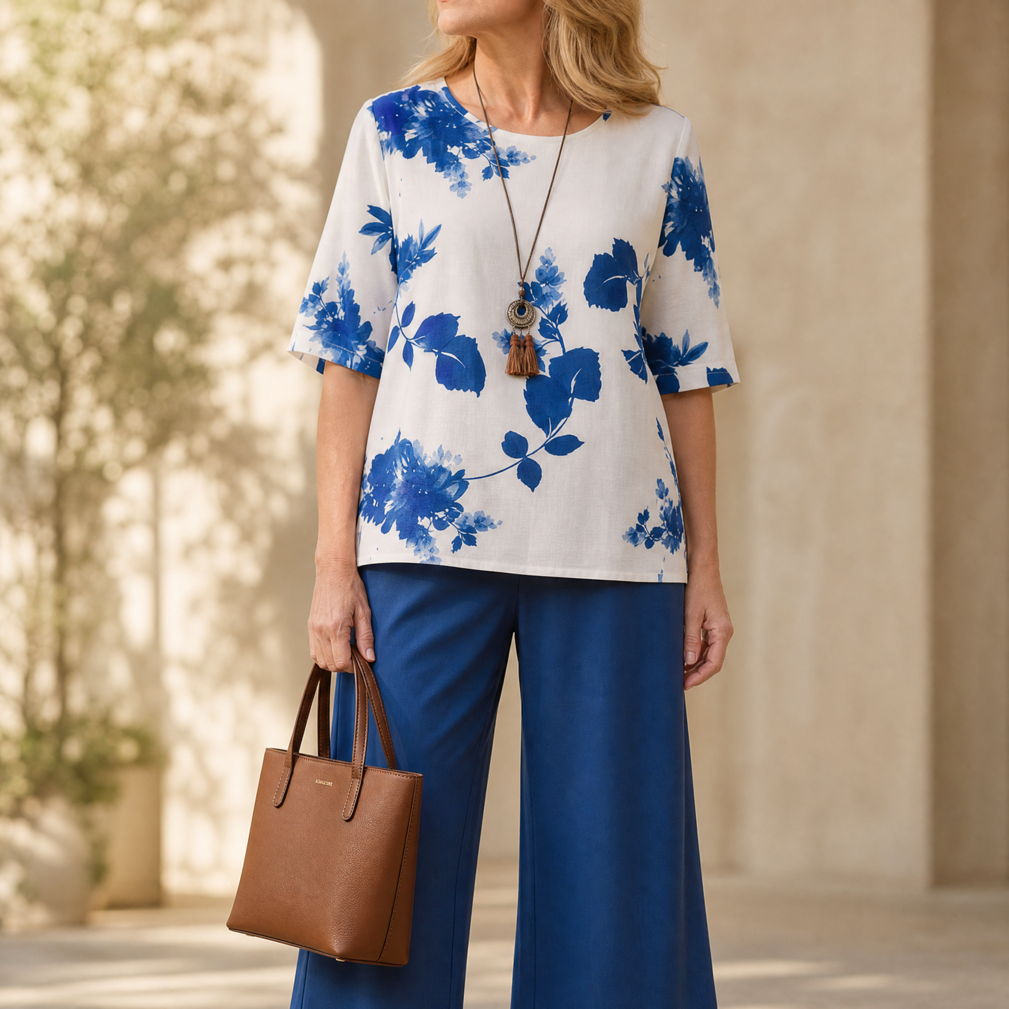Avery – Women's Floral Top & Wide-Leg Pants Set