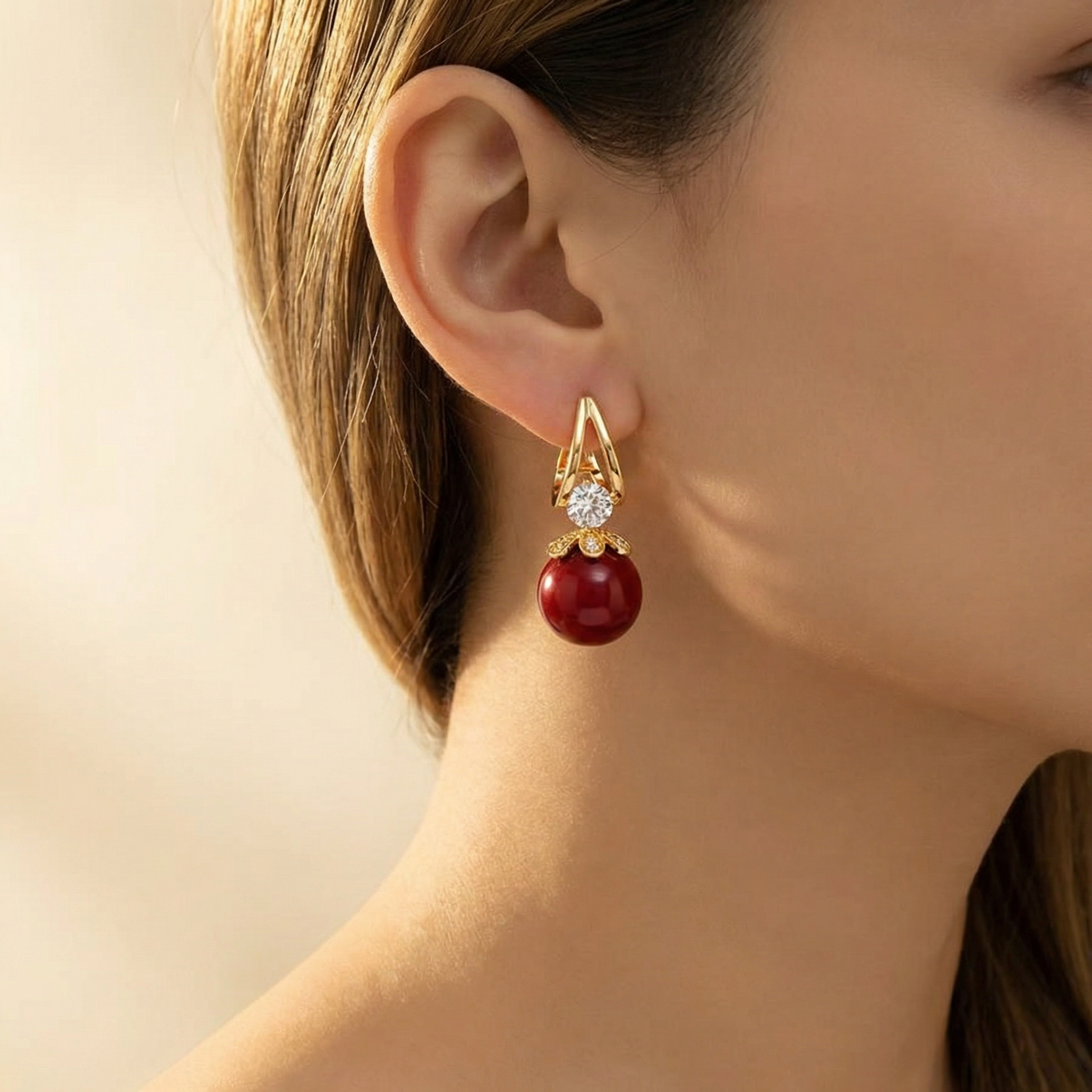 Florenza – Sparkling Pearl Drop Earrings