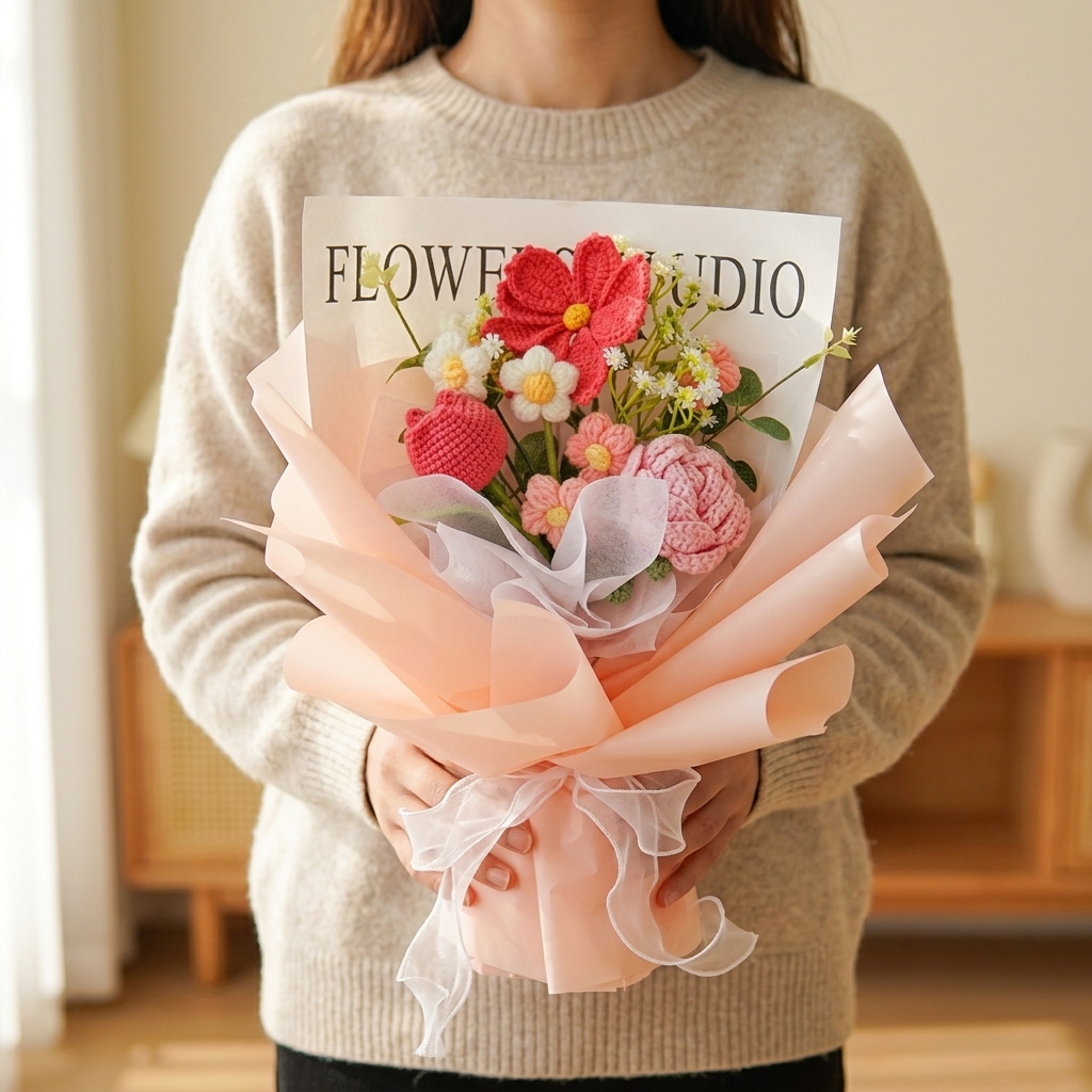 Bloomora – Handmade Crochet Flower Bouquet