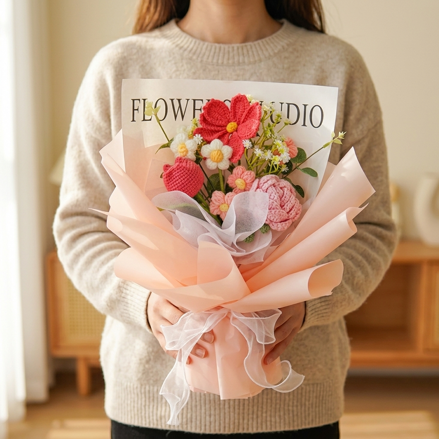 Bloomora – Handmade Crochet Flower Bouquet