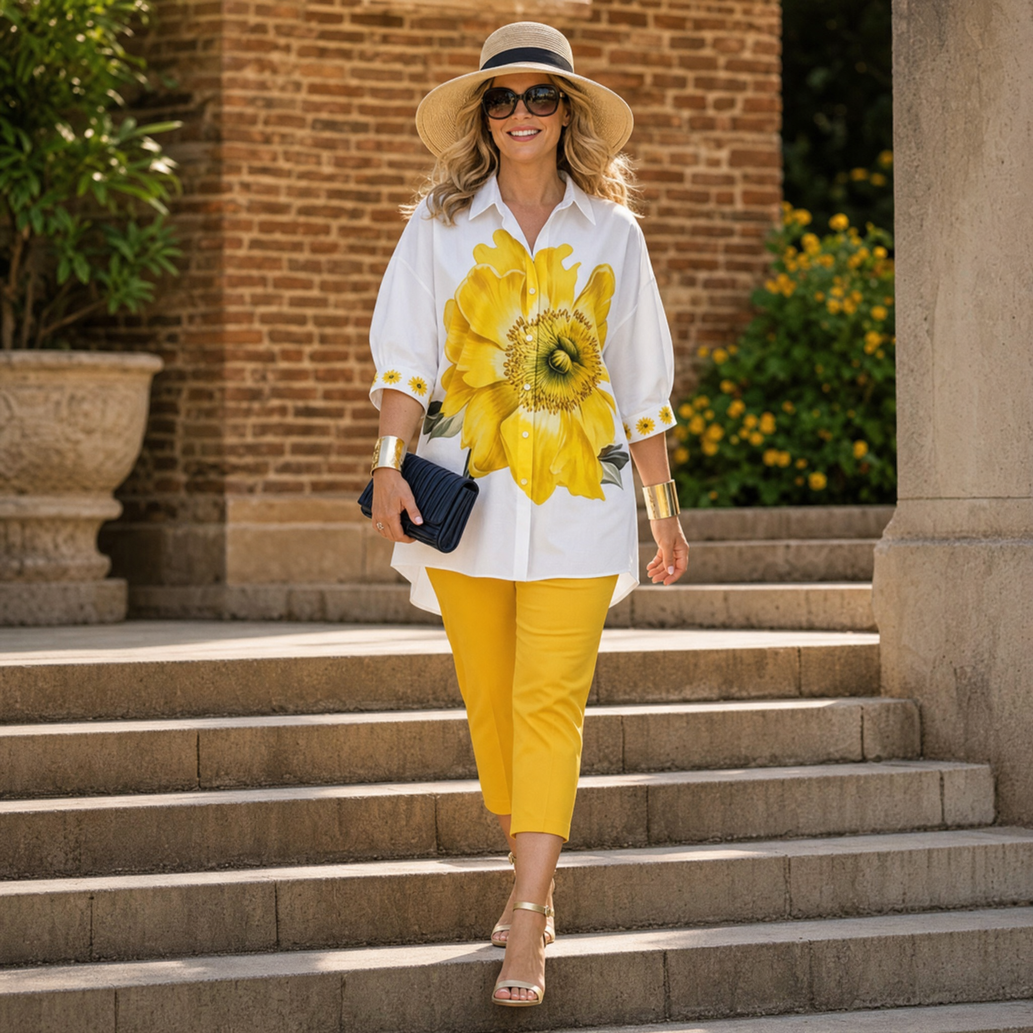 Florenza – Oversized Floral Top