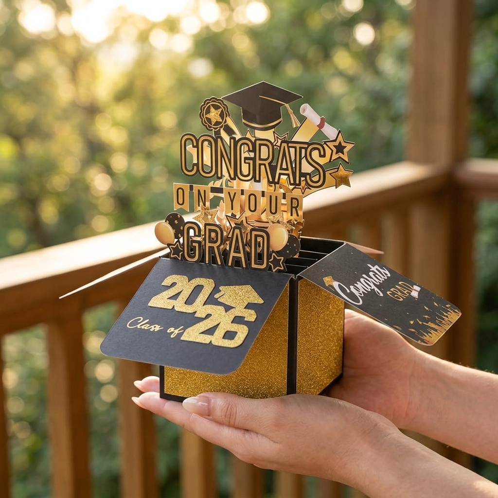LumiCard – 3D Pop-Up Graduation Card for Class of 2026