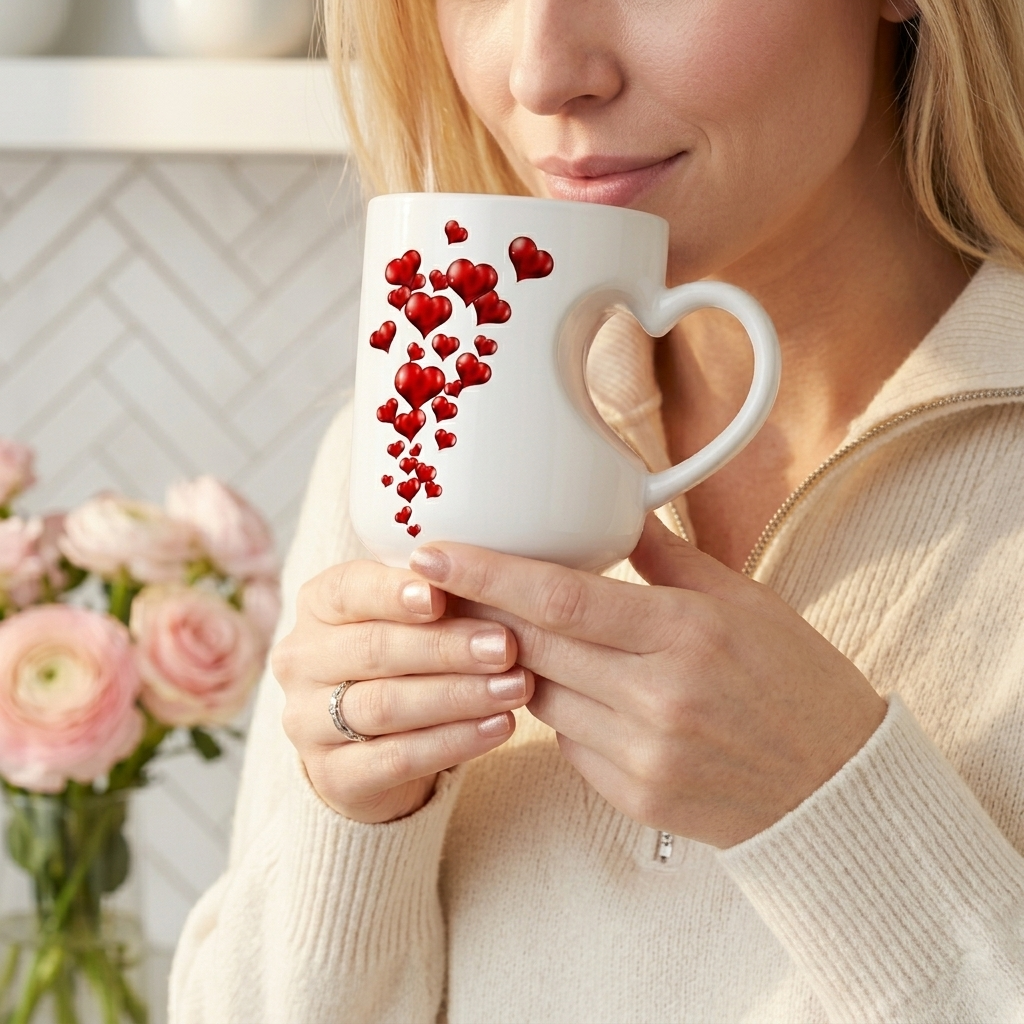 Lovira – Heart-Reveal Coffee Mug with Hidden Hearts