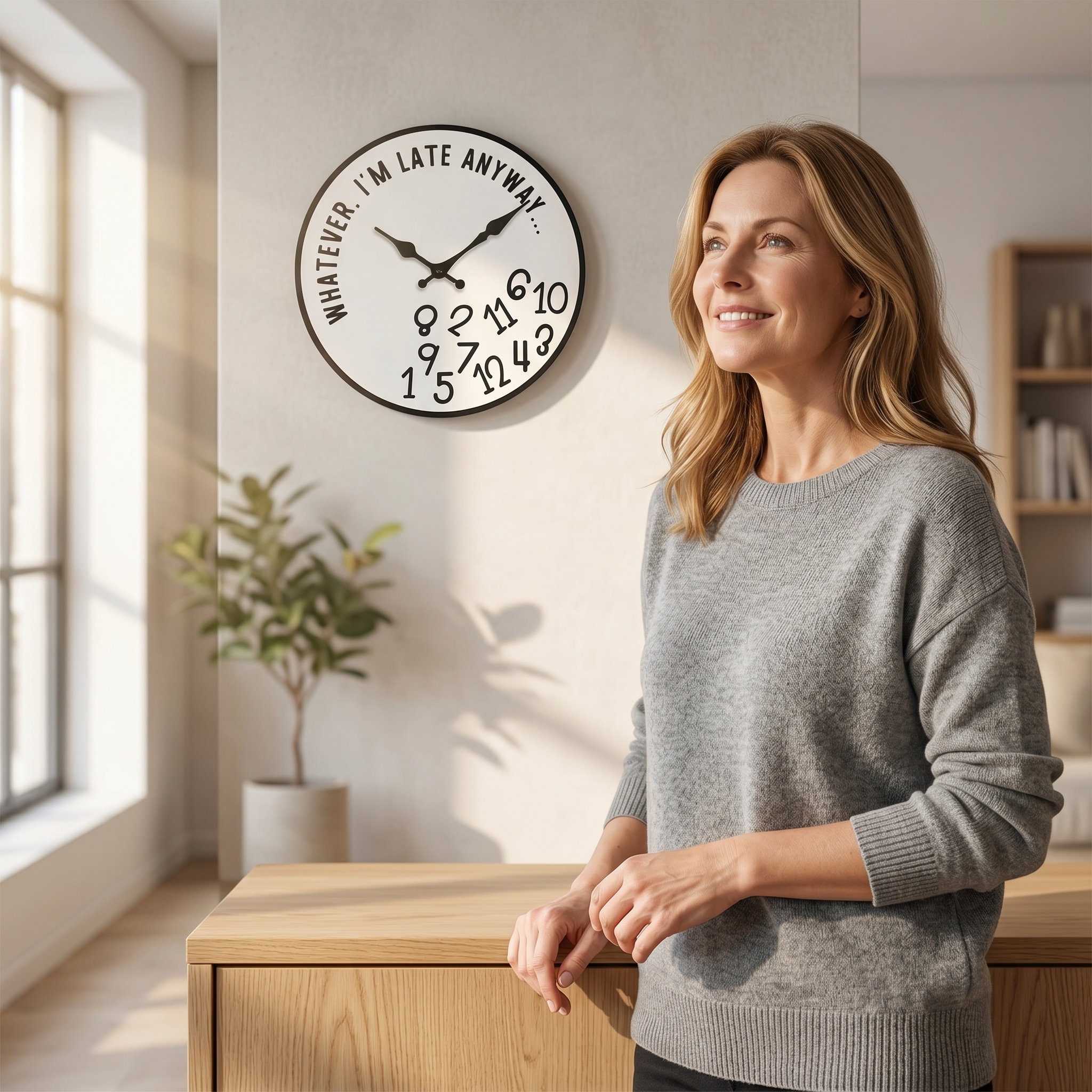 Lateley – Funny Silent Wall Clock with Messy Numbers