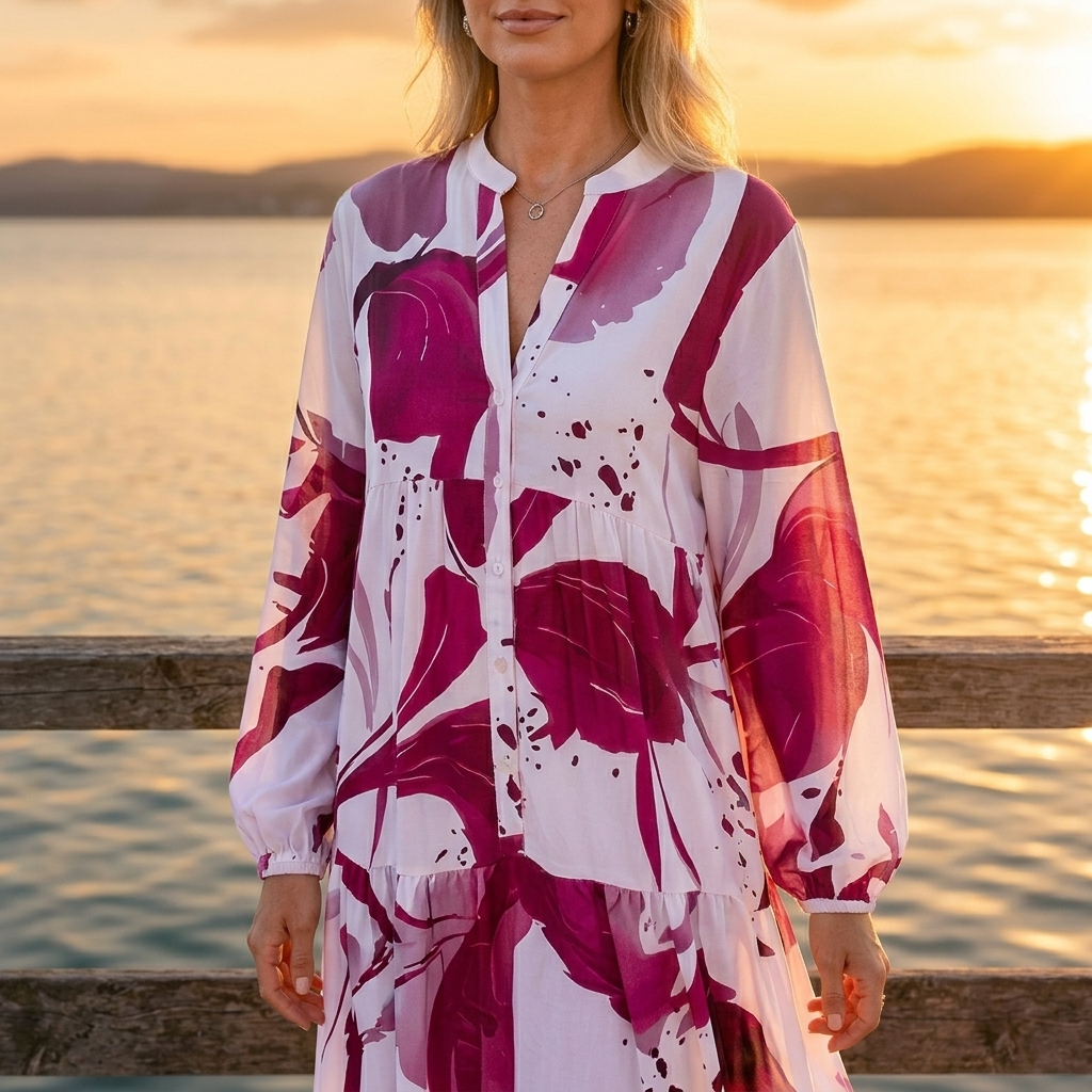Floressa – Abstract Floral Maxi Dress
