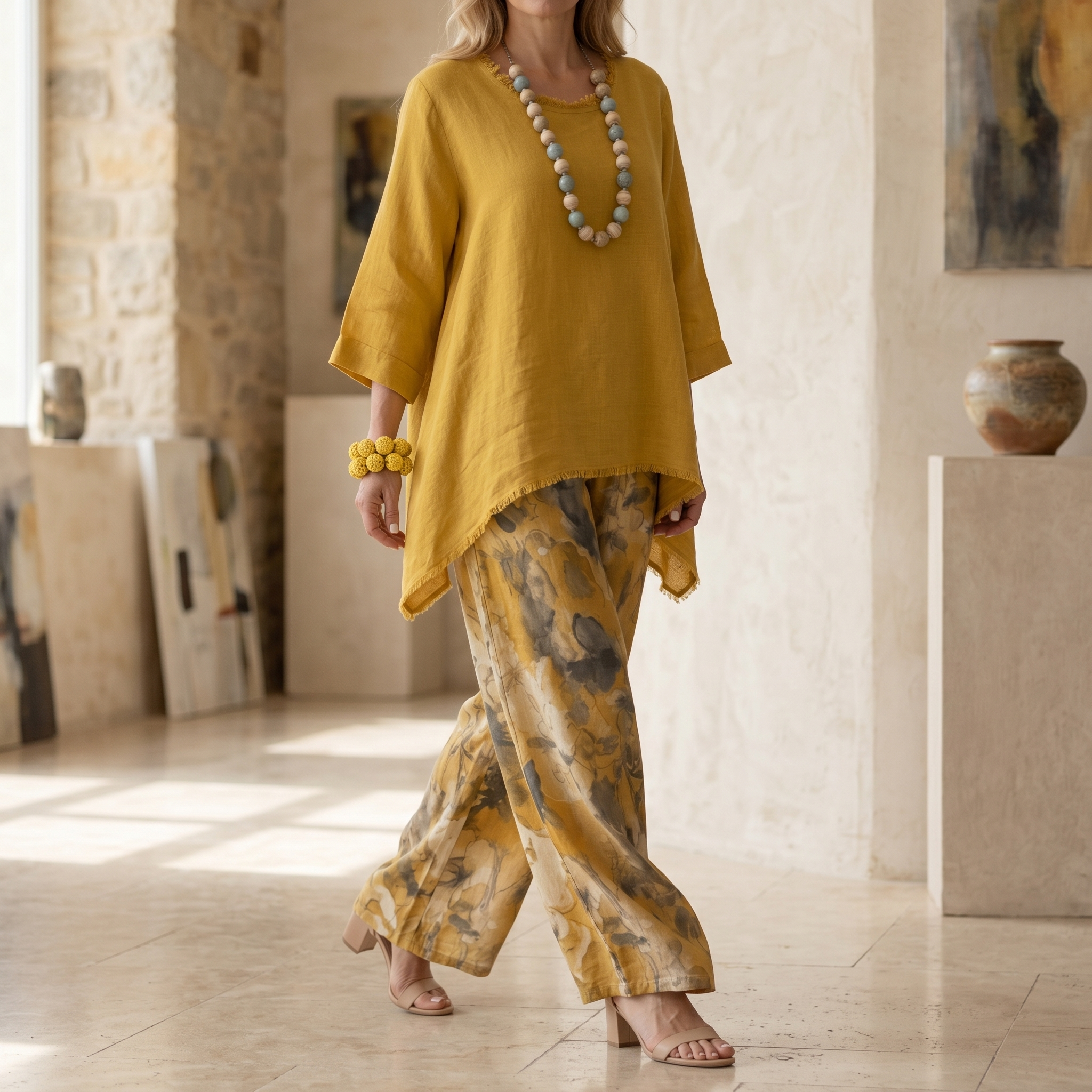 Linova – Women's Artful Linen Two-Piece Set