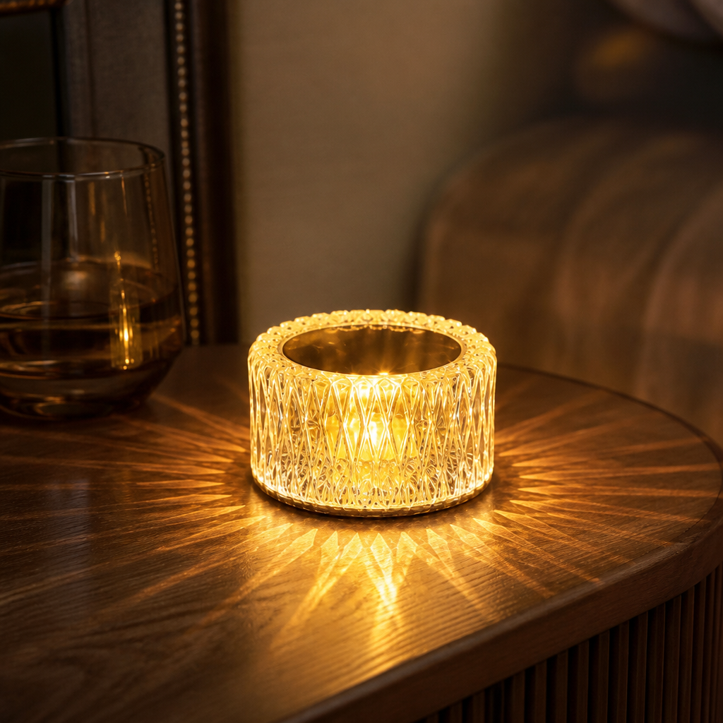 Facetta – Faceted Crystal Touch-Control Accent Lamp