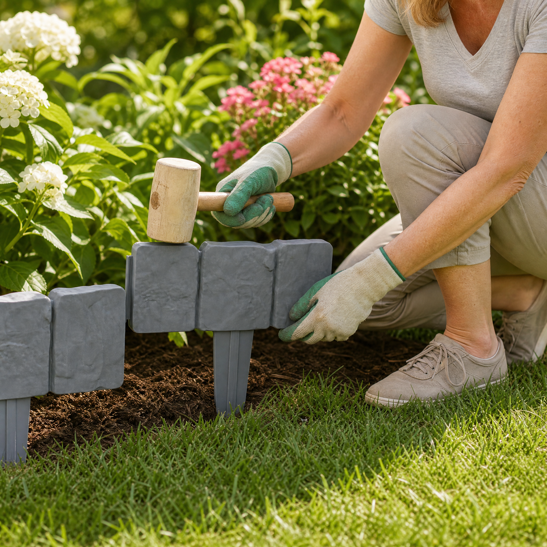 Lawnframe – Hammer-In Stone Garden Edging