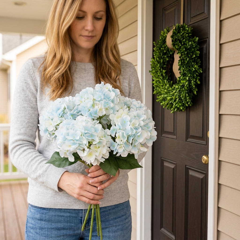 Bloomvera – Realistic Silk Hydrangea Bouquet