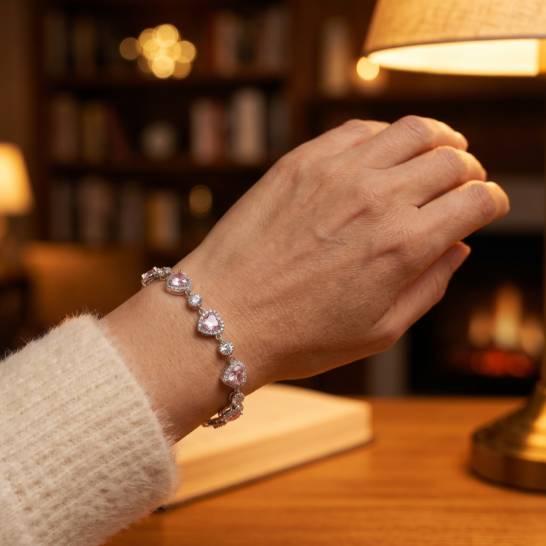 Lunavia – Heart Crystal Halo Bracelet