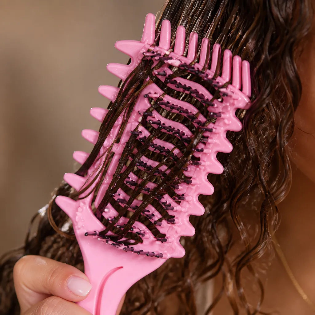 Curliza – Ventilated Curly Hair Brush with Boar Bristles for Defined Ringlets