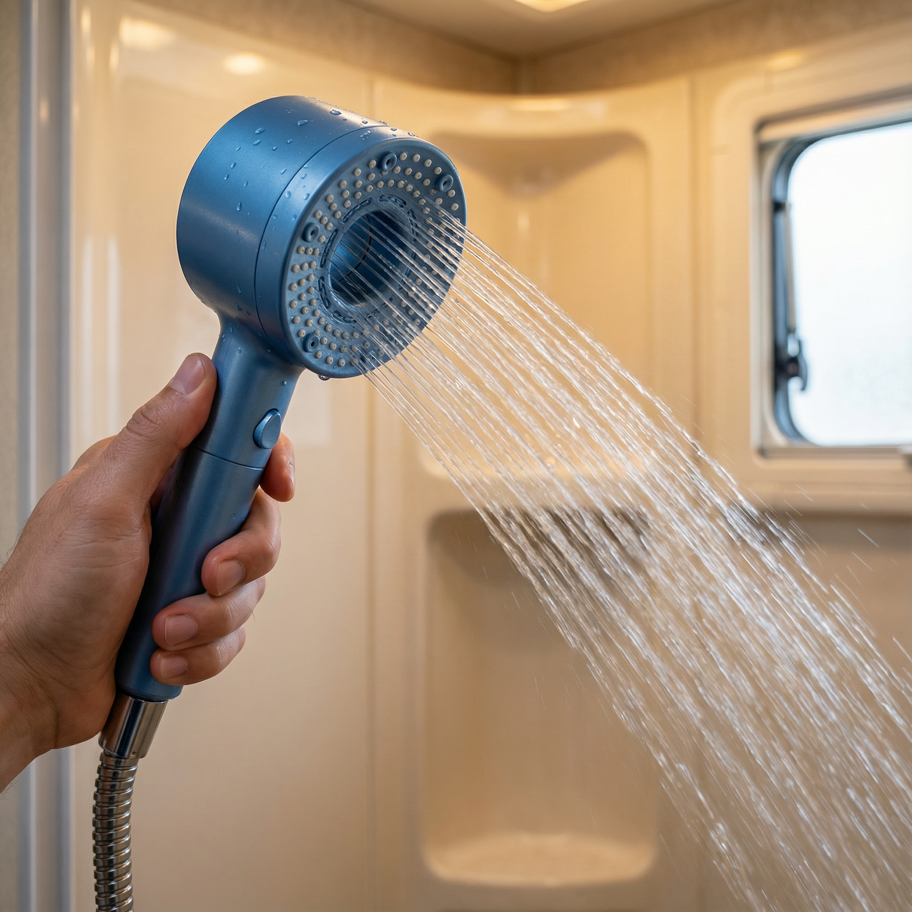 Flowtex - High pressure shower head with pause button