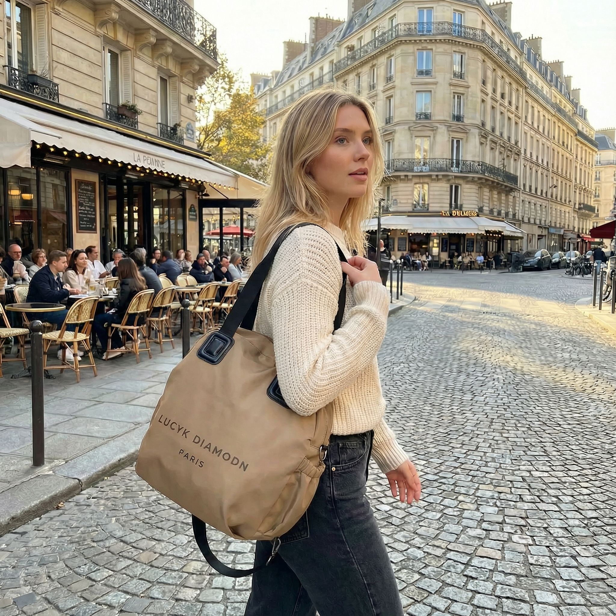 Carryé – Women's 3-in-1 Convertible Nylon Backpack