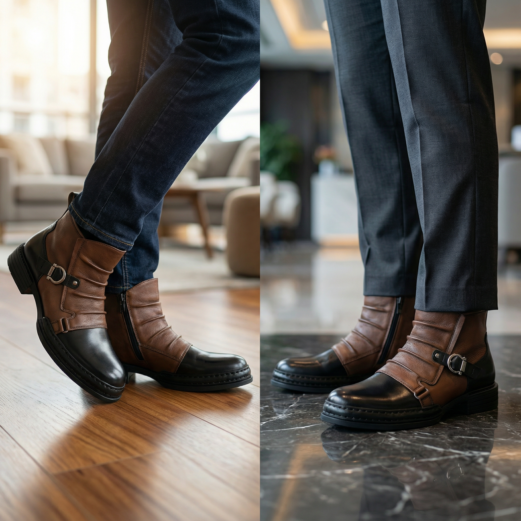 Cavalier – Women's Two-Tone Ankle Boots